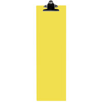 Menu Solutions ACRCLP-BD Yellow 4 1/4" x 14" Customizable Acrylic Menu Clip Board