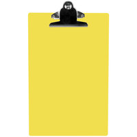 Menu Solutions ACRCLP-A Yellow 5 1/2" x 8 1/2" Customizable Acrylic Menu Clip Board / Check Presenter