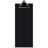 Menu Solutions ACRCLP-BA Black 4 1/4" x 11" Customizable Acrylic Menu Clip Board