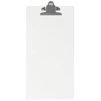 Menu Solutions ACRCLP-B Clear Frosted 5 1/2" x 11" Customizable Acrylic Menu Clip Board