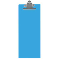Menu Solutions ACRCLP-BA Blue 4 1/4" x 11" Customizable Acrylic Menu Clip Board