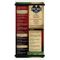 Menu Solutions ACRB-B Clear Frosted 5 1/2" x 11" Customizable Acrylic Menu Board with Rubber Band Straps