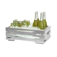 Rosseto SM243 Multi-Chef 21 9/16" x 13 9/16" Stainless Steel Ice Housing with Clear Acrylic Insert