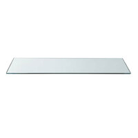 Rosseto GTR20 33 1/2" x 7 3/4" Rectangular Clear Tempered Glass Narrow Riser Shelf