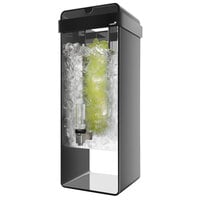 Rosseto LD154 3 Gallon Black Acrylic Beverage Dispenser with Infusion Chamber