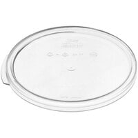 Choice 2 and 4 Qt. Clear Round Polycarbonate Food Storage Container Lid