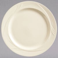 Libbey END-9 Endurance 9" Round Cream White Medium Rim China Plate - 24/Case