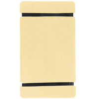 Menu Solutions WDRBB-A Natural 5 1/2" x 8 1/2" Customizable Wood Menu Board with Rubber Band Straps