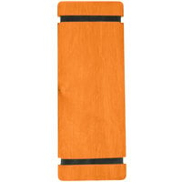 Menu Solutions WDRBB-BA Mandarin 4 1/4" x 11" Customizable Wood Menu Board with Rubber Band Straps