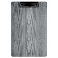 Menu Solutions WDCLIP-A Ash 5 1/2" x 8 1/2" Customizable Wood Menu Clip Board / Check Presenter