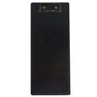 Menu Solutions WDCLIP-BA Black 4 1/4" x 11" Customizable Wood Menu Clip Board