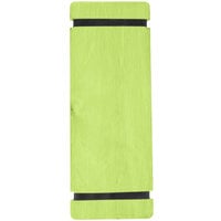 Menu Solutions WDRBB-BA Lime 4 1/4" x 11" Customizable Wood Menu Board with Rubber Band Straps