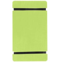 Menu Solutions WDRBB-A Lime 5 1/2" x 8 1/2" Customizable Wood Menu Board with Rubber Band Straps