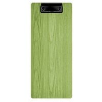 Menu Solutions WDCLIP-BA Lime 4 1/4" x 11" Customizable Wood Menu Clip Board