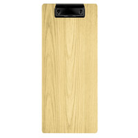 Menu Solutions WDCLIP-BA Natural 4 1/4" x 11" Customizable Wood Menu Clip Board