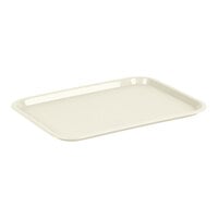 Choice 12" x 16" Beige Plastic Fast Food Tray - 12/Pack