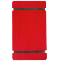 Menu Solutions WDRBB-A Berry 5 1/2" x 8 1/2" Customizable Wood Menu Board with Rubber Band Straps