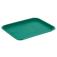 Choice 10" x 14" Teal Plastic Fast Food Tray - 24/Case
