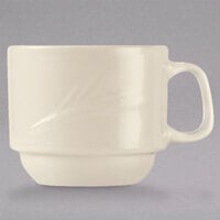 Libbey END-4 Endurance 7 oz. Cream White Stacking China Cup - 36/Case