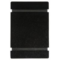 Menu Solutions WDRBB-A Black 5 1/2" x 8 1/2" Customizable Wood Menu Board with Rubber Band Straps