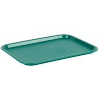Choice 12" x 16" Teal Plastic Fast Food Tray - 24/Case