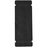 Menu Solutions WDRBB-BA Black 4 1/4" x 11" Customizable Wood Menu Board with Rubber Band Straps