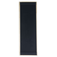 Menu Solutions WDPIX-BA Weathered Walnut 4 1/4" x 11" Customizable Wood Menu Board with Picture Corners