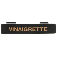 Tablecraft CN489 NSF Option Polypropylene Black with Orange "Vinaigrette" Print Dispenser Tag