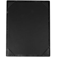 Menu Solutions WDPIX-C Black 8 1/2" x 11" Customizable Wood Menu Board with Picture Corners