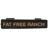 Tablecraft CN4815 NSF Option Polypropylene Black with Orange "Fat Free Ranch" Print Dispenser Tag