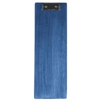 Menu Solutions WDCLIP-BD True Blue 4 1/4" x 14" Customizable Wood Menu Clip Board