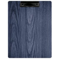 Menu Solutions WDCLIP-C Denim 8 1/2" x 11" Customizable Wood Menu Clip Board