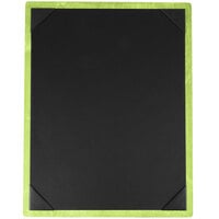 Menu Solutions WDPIX-C Lime 8 1/2" x 11" Customizable Wood Menu Board with Picture Corners