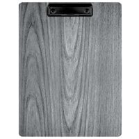 Menu Solutions WDCLIP-C Ash 8 1/2" x 11" Customizable Wood Menu Clip Board