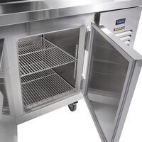 Traulsen TB065SL2S 65 inch 2 Door Refrigerated Pizza Prep Table with 2 Pan Rails