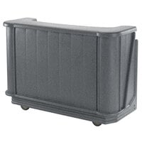 Cambro BAR650PMT191 Granite Gray Cambar®67" Portable Bar with 7-Bottle Speed Rail and Complete Post Mix System with Water Tank