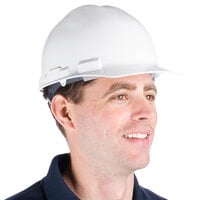 Cordova Duo Safety White Cap Style Hard Hat with 6-Point Ratchet Suspension