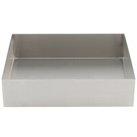 Tablecraft SS4005 6 Qt. 18-8 Stainless Steel Straight Sided Rectangular Bowl - 12" x 10" x 3"