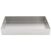 Tablecraft SS4033 12 Qt. 18-8 Stainless Steel Straight Sided Rectangular Bowl - 20" x 12" x 3"