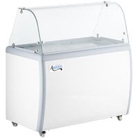 Avantco ADC-8C-HC 49" Ice Cream Dipping Cabinet with Curved Sneeze Guard