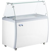 Avantco ADC-8F-HC 49 inch Ice Cream Dipping Cabinet with Flat Sneeze Guard