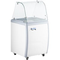 Avantco ADC-4C-HC 26" Ice Cream Dipping Cabinet with Curved Sneeze Guard