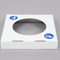 Lavex White Corrugated Cardboard Trash and Recycling Container Waste Lid - 10/Bundle