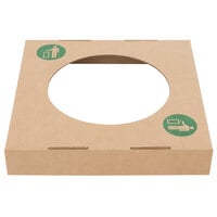 Lavex Kraft Corrugated Cardboard Trash and Recycling Container Waste Lid - 10/Bundle