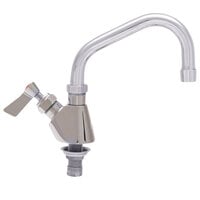 Fisher 58033 Deck Mounted Stainless Steel Faucet with 12" Swing Nozzle, 2.2 GPM Aerator, and Lever Handle