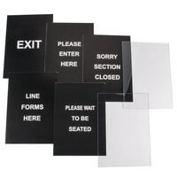 Lancaster Table & Seating Stanchion 8 1/2" x 11" Sign Set with Clear Covers