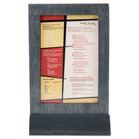 Menu Solutions WTFR-B-2S 5" x 7" Ash Framed Wood Menu Tent with Angled Base