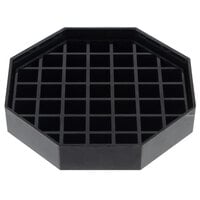 Choice 4" Black Octagonal Drip Tray with Removable Grate
