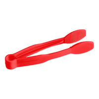 Cambro TG6404 Lugano 6" Red Flat Grip Plastic Tongs