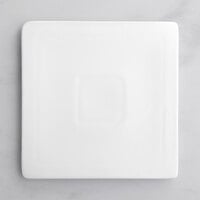 Acopa 9" Square Bright White Porcelain Flat Plate - 6/Case